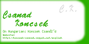 csanad koncsek business card